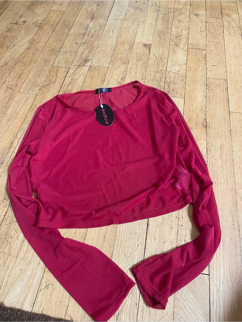 Avidlove red mesh top. Size small. NWT